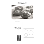 Brandt BPV6420B Hob manual cover