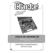 Clarke 3110725 CAT65 Angle Die Grinder Set manual cover