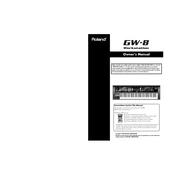 Roland GW-8 manual cover