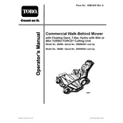 Toro 39496 Mower manual cover