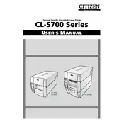 Citizen CL-S700 Printer manual cover