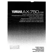 Yamaha AX-750 Amplifier manual cover