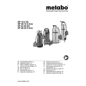 Metabo DP 18-5 SA Pump manual cover