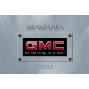 GMC Savana 2000 manual cover