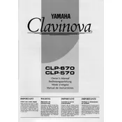 Yamaha Clavinova CLP-570 Piano manual cover