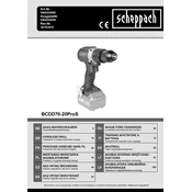 Scheppach BCDD70-20ProS 5909228900 Drill manual cover