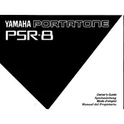 Yamaha PSR-8 Keyboard manual cover