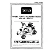 Toro Wheel Horse Recycler 70081 Mower manual cover