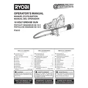 Ryobi P3410 Grease Gun manual cover