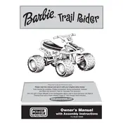 Power Wheels Mattel Barbie TrailRider B2008 Toy manual cover