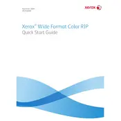 Xerox Wide Format Color RIP Printer manual cover