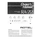 Rotel RA-212 Amplifier manual cover