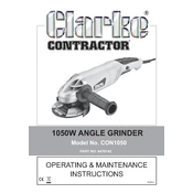 Clarke 6470142 CON1050 1050W Angle Grinder manual cover