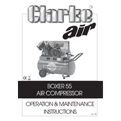 Clarke 2245455 Boxer 55 Air Compressor manual cover