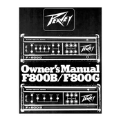 Peavey F800B Amplifier manual cover