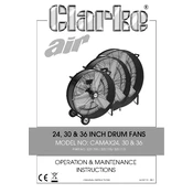 Clarke 3230710 CAMAX36 336 Inch Drum Fan manual cover