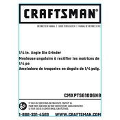 Craftsman CMXPTSG1006NB Grinder manual cover