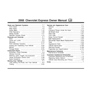 Chevrolet Express 2008 manual cover