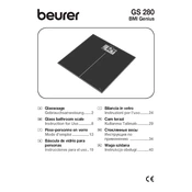 Beurer GS 280 BMI Scale manual cover