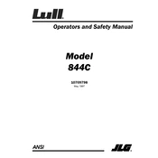 Lull 844C Forklift Operators manual cover