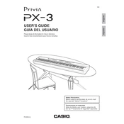 Casio Privia PX3BK Keyboard manual cover