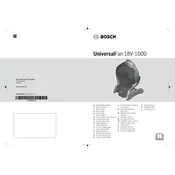 Bosch UniversalFan 18V-1000 Fan manual cover