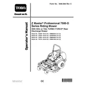 Toro Z Master 7500-D Series 60-inch 72028 Mower