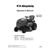 Simplicity Broadmoor Series 2691175-00 Tractor manual cover