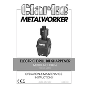 Clarke 6480230 CBS16 Electric Drill Bit Sharpener manual cover