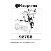 Husqvarna 927SB 96193004400 Snow Thrower manual cover