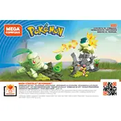 Mega Construx Mattel Pokemon Chikorita VS Cyndaquil FVK69 Construction Set manual cover