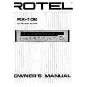 Rotel RX-102 Receiver manual cover