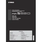 Yamaha PSR-S650 Keyboard manual cover