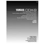 Yamaha CDX-9 Disc Player manual cover