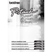 Brother P-touch PT2100 manual cover
