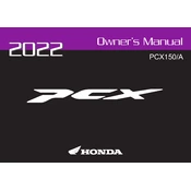 Honda PCX150 2022 Scooter manual cover