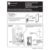 GE RAVRG4 Grille manual cover