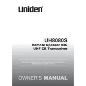 Uniden UH8080S Transceiver manual cover