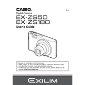 Casio EXZS50 Camera manual cover