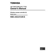 Toshiba RBC-AXU31UM-E Remote Control manual cover