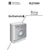 De Dietrich DLZ1585I Washing Machine manual cover