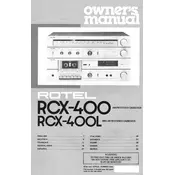 Rotel RCX-400 Casseiver manual cover