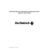 De Dietrich DTG796XA Hob manual cover