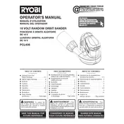 Ryobi PCL406 Sander manual cover