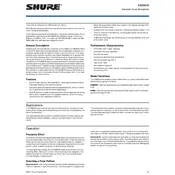 Shure KSM9HS Microphone manual cover