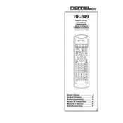 Rotel RR-949 Remote Control manual cover