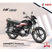 Hero HF 100 2023 Motorcycle manual cover