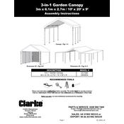 Clarke 3503534 CC1020 3 in 1 Garden Canopy manual cover