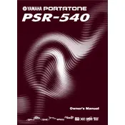 Yamaha PSR-540 Keyboard manual cover