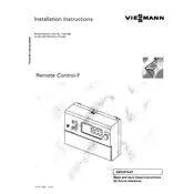 Viessmann Trimatik-MC Remote Control-F Control Unit manual cover